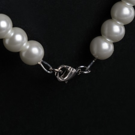 Pearl beads "Bride" ball No. 8, white color, l = 40 cm-5