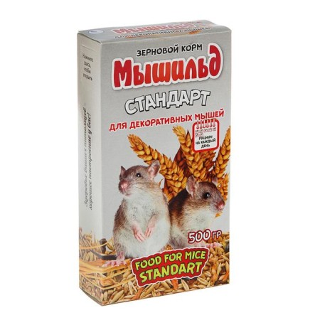 Grain food "Mouse Standard" for decorative mice, 500 g, box