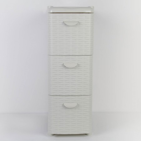 The chest of a narrow 3-section "Ratang", the color is white-1