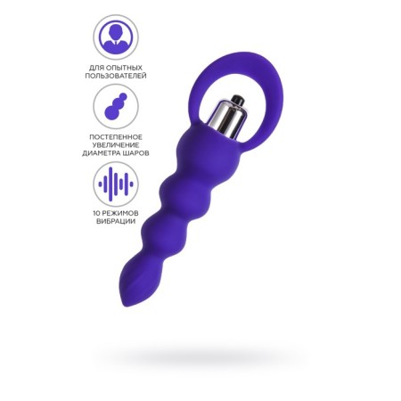 Anal sleeve Todo by Toyfa Twisty, silicone, purple, 14 cm, Ø 3.2 cm