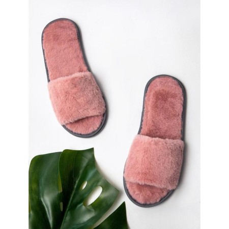 Women's slippers open nose, size 39-41, pink color-5