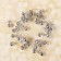 Miniature puppet "garland - ball" length 1 meter, toy: 1.5 × 0.8 cm, silver color