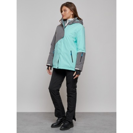 Ski jacket women's winter, size 60, turquoise color-16