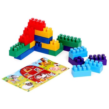 Designer No. 13 "Fun Farm", 18 details, according to the Montessori methodology-1