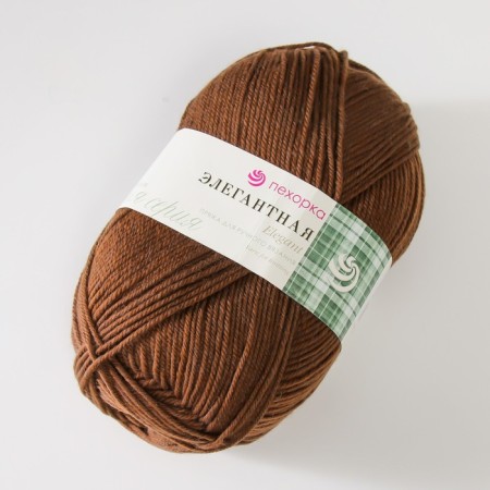 Yarn "Elegant" 100% merino wool 250m/100g (416-sv. In brown)-1