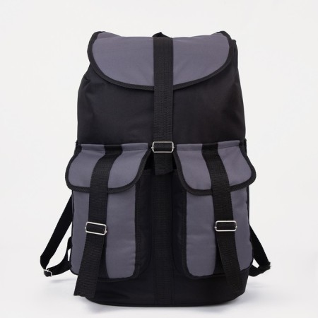 Tourist backpack, 55 liters, cord department, 4 outer pockets, ZFTS, black/gray color-2