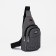 Male sling bag from textiles, gray color