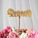 Topper "Favorite Mom with hearts", gold, 13.5 × 5.5 cm give beautifully