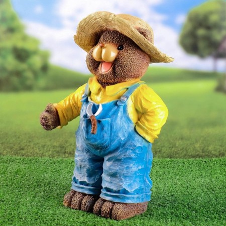 Garden figure "Bear in overalls" 42cm-3