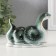 Souvenir Ceramics "Cobra Creeping" green with gold 4x11.3x8.5 cm