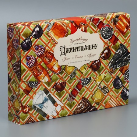 Box a gift folding envelope, packaging, "Gentleman", 31 x 22 x 5 cm-3