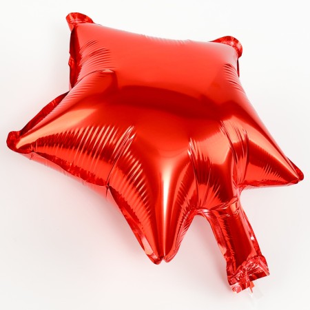 Foil ball 9 "Star", red-1