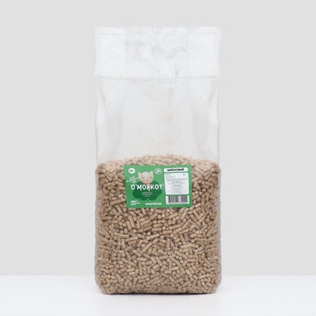 Filler for the feline toilet "Omoikot" Birch, 6 mm. 4 kg. (hypoallergenic).