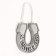 Suspended decor "Horseshoe for happiness and good luck" steel with an echoing silverie, 12x12cm