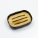 Joy Home soap dish, plastic, black with bamboo
