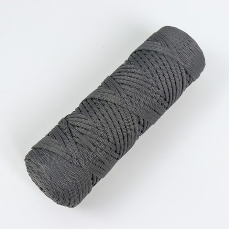 Knitting cord "Classic" 100% polyester 3mm 100m (290 gray)-1
