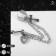 Earring "Kaff" Chain with a cross, the color of silver