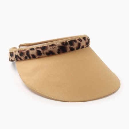 Feminine visor Minaku "Leopard" Brown color, rr 56-58