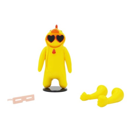 Gang Beasts figurine, with accessories, yellow color, 11 cm-2
