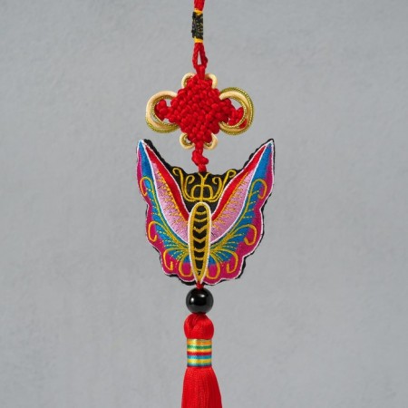 Suspension Textile "Butterfly" red 2x6.5x27 cm-2