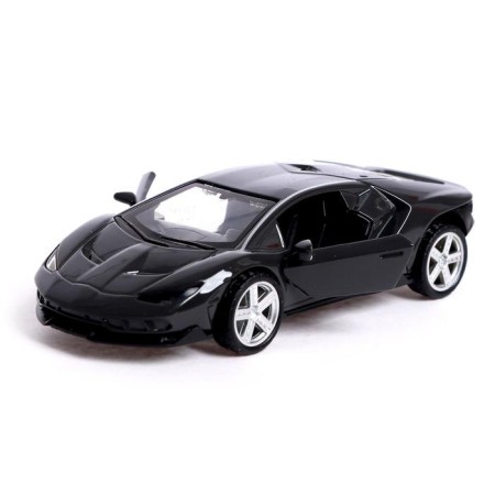 Metal machine "Hypercar", 1:32, inertia, doors open, black color-3