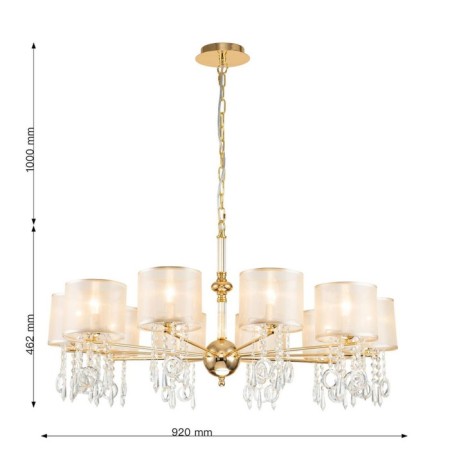 Suspension chandelier Ventus 920 mm, E14 400W-2