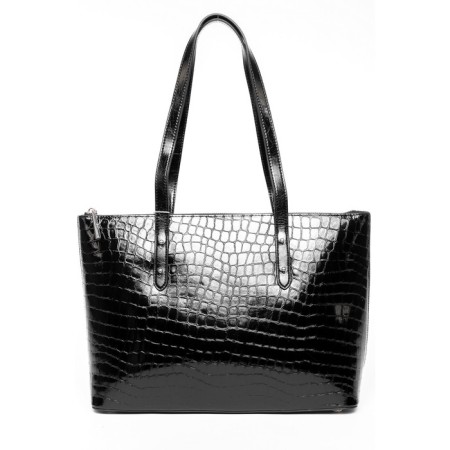 Bag Tout Women, Genuine leather, Ludor Black, 39x12x27 cm