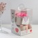Bouquet of soap petals "Pink roses and chamomile" 17x17x27 cm