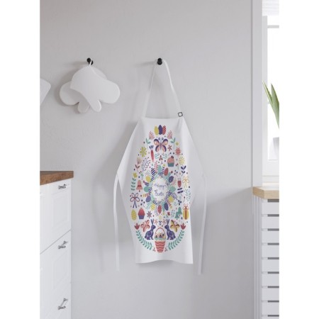 Apron kitchen with a photo print "Easter symbols", adjustable, size OS-1