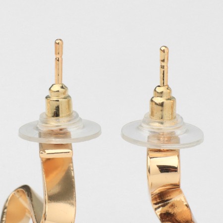 Earrings Metal "Bohemia" spiral, color gold-2
