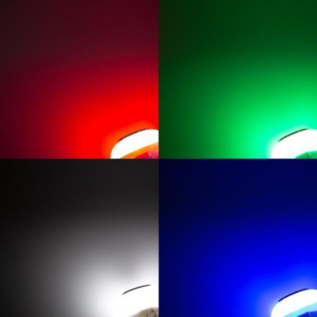 Light device "Light plate" 10 cm, E27, speaker, remote control, glow RGBW-3