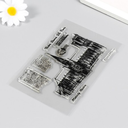 Stamp for creativity Silicon "Notre Dam de Paris" 16x11 cm-1
