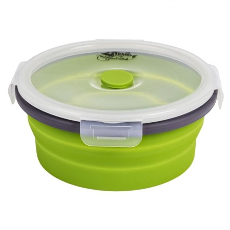 Folding container with a lid, 800 ml, olive color