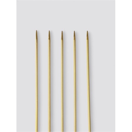Knitting knitting needles 15cm D2mm (5pcs) PVC package aluminum gold a-1