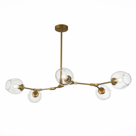 Suspended EVOLUCE lamp. Sle154823-05. Rametto. 5x40 watts, E27, 139x78x33 cm, golden color