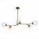 Suspended EVOLUCE lamp. Sle154823-05. Rametto. 5x40 watts, E27, 139x78x33 cm, golden color