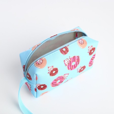 Cosmetic bag with lightning, blue color-2
