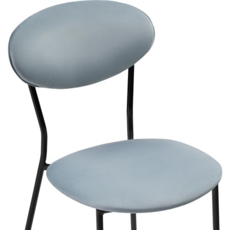 STULL OF A METAL CRACE CRACE Metal/velor, Black/Blue 46x60x82 cm-4