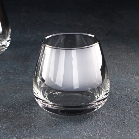 Set of low glass glasses "Silver Smoke", 300 ml, 4 pcs-1