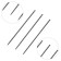 Manual needles Black Sharps, No. 5, Black, 16 pcs