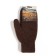 Women's mittens from Mongolian wool, chocolate color, size 17-19 (6.5-7.5)