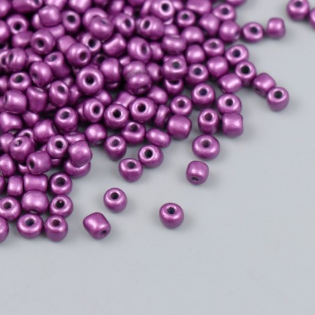 Glass beads 6/0 "eggplant" metallic 450 g