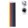 Pencils of 6 Calligrata colors, sharpened, trihedral, plastic, economy, cardboard packaging, euro suspension