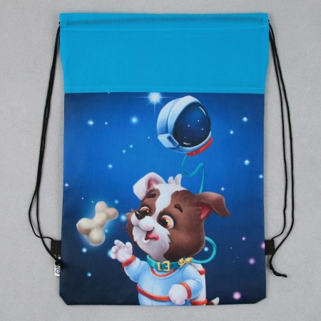 A bag for shoes "Cosmic fluff" Non -casual canvas, size 30 x 40 cm-2