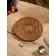 Rug -heading lane round rattan, 20x20x0.5 cm