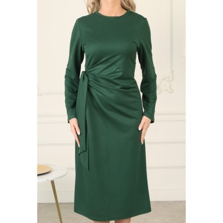 Female dress, size 56, green color-2