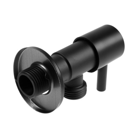 Corner tap Zein English, 1/2 "x 1/2", crane-boux brass, stainless steel, black-3
