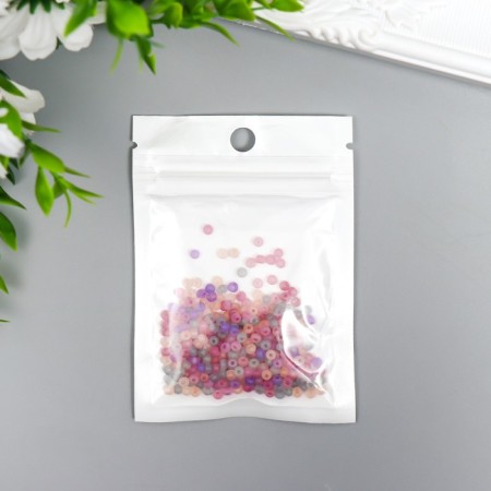 Glass 8/0 "Matte translucent. Melange purple-yellow" 10 g-2