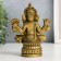 NECKE Bronze "Ganesha on a lotus with a mirror" 9.5 x 5 x 12.5 cm