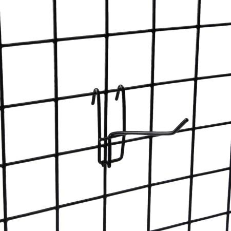 The hook on the grid is single, d = 3 mm, l = 10 cm, the color is black-2